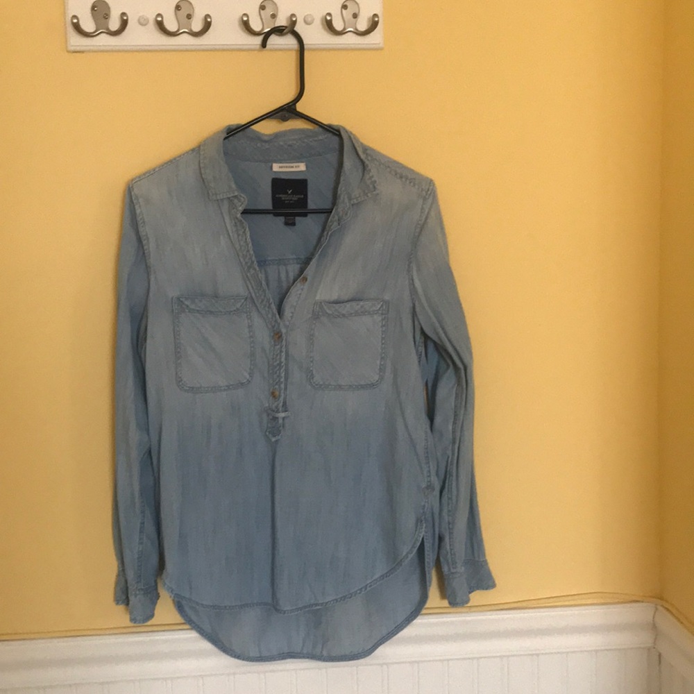 American Eagle - Light Blue Chambray Shirt
